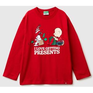 United Colors of Benetton Benetton, ©peanuts Christmas T-shirt, Red, Kids United Colors of Benetton Benetton, ©peanuts Christmas T-shirt, Red, Kids