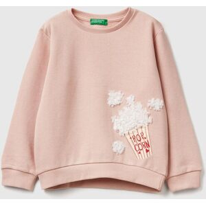 Benetton Light Pink Flower Petal Appliqué Sweatshirt - Child Benetton Light Pink Flower Petal Appliqué Sweatshirt - Child