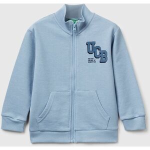 United Colors of Benetton Benetton, Cotton Sweatshirt With Logo, Light Blue, Kids United Colors of Benetton Benetton, Cotton Sweatshirt With Logo, Light Blue, Kids