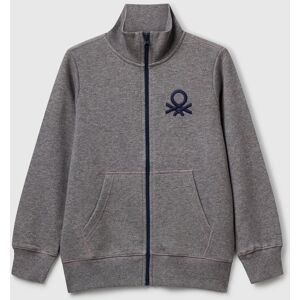 United Colors of Benetton Benetton, Pure Cotton Sweatshirt With Zipper, Dark Gray, Kids United Colors of Benetton Benetton, Pure Cotton Sweatshirt With Zipper, Dark Gray, Kids