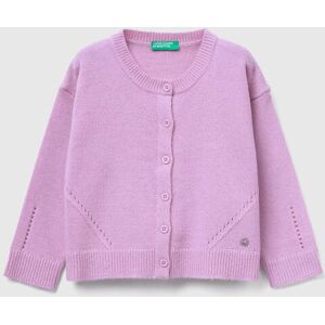 United Colors of Benetton Benetton, Cardigan In Wool Blend With Perforated Detailing, Kids United Colors of Benetton Benetton, Cardigan In Wool Blend With Perforated Detailing, Kids