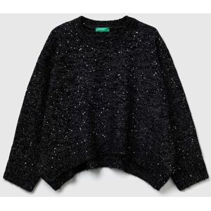 United Colors of Benetton Benetton, Sweater In Wool And Lurex Blend, Black, Kids United Colors of Benetton Benetton, Sweater In Wool And Lurex Blend, Black, Kids