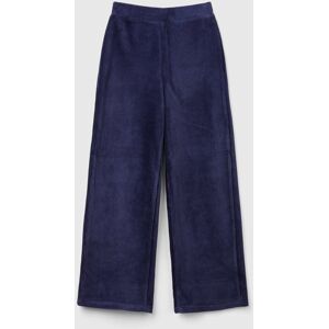 United Colors of Benetton Benetton, Wide Chenille Trousers, Dark Blue, Kids United Colors of Benetton Benetton, Wide Chenille Trousers, Dark Blue, Kids