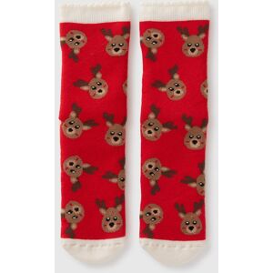 United Colors of Benetton Benetton, Red Non-slip Socks With Reindeer, Red, Kids United Colors of Benetton Benetton, Red Non-slip Socks With Reindeer, Red, Kids