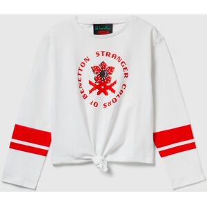 United Colors of Benetton Benetton, T-shirt With Stranger Things Knot, Creamy White, Kids United Colors of Benetton Benetton, T-shirt With Stranger Things Knot, Creamy White, Kids