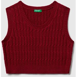 Benetton Model Knit Vest with Cables - Kids Benetton Model Knit Vest with Cables - Kids