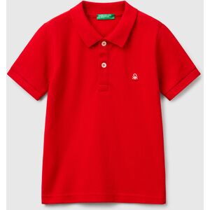 United Colors of Benetton Benetton, Short Sleeve Polo In Pure Cotton, Red, Kids United Colors of Benetton Benetton, Short Sleeve Polo In Pure Cotton, Red, Kids