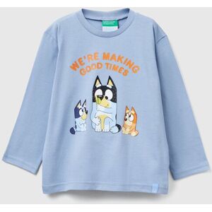 United Colors of Benetton Benetton, T-shirt With Bluey ©ludo Studio Print, Light Blue, Kids United Colors of Benetton Benetton, T-shirt With Bluey ©ludo Studio Print, Light Blue, Kids