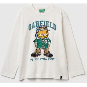 United Colors of Benetton Benetton, T-shirt Featuring Garfield ©2025 By Paws, Inc., Creamy White, Kids United Colors of Benetton Benetton, T-shirt Featuring Garfield ©2025 By Paws, Inc., Creamy White, Kids