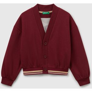 United Colors of Benetton Benetton, Sweat Cardigan With Sequins, Burgundy, Kids United Colors of Benetton Benetton, Sweat Cardigan With Sequins, Burgundy, Kids