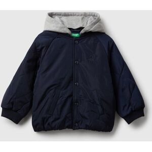 United Colors of Benetton Benetton, Bomber Jacket With Detachable Hood, Dark Blue, Kids United Colors of Benetton Benetton, Bomber Jacket With Detachable Hood, Dark Blue, Kids