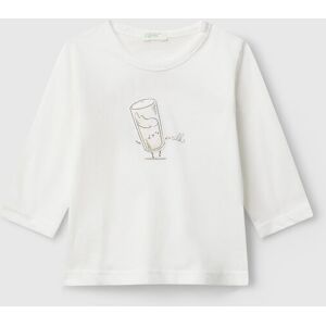 United Colors of Benetton Benetton, T-shirt With Print And Patch, Creamy White, Kids United Colors of Benetton Benetton, T-shirt With Print And Patch, Creamy White, Kids