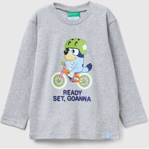 United Colors of Benetton Benetton, T-shirt With Bluey ©ludo Studio Print, Light Gray, Kids United Colors of Benetton Benetton, T-shirt With Bluey ©ludo Studio Print, Light Gray, Kids