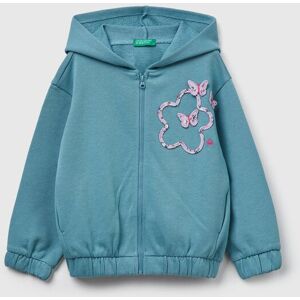 United Colors of Benetton Benetton, Hoodie With Sequins, Sky Blue, Kids United Colors of Benetton Benetton, Hoodie With Sequins, Sky Blue, Kids