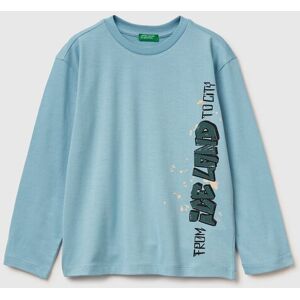 United Colors of Benetton Benetton, T-shirt In Warm Cotton With Print, Light Blue, Kids United Colors of Benetton Benetton, T-shirt In Warm Cotton With Print, Light Blue, Kids
