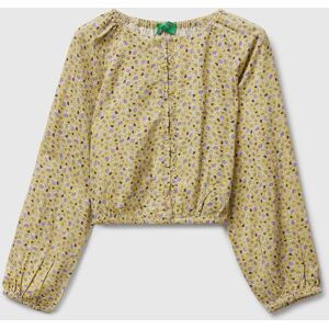 United Colors of Benetton Benetton, Flowy Flowery Blouse, Light Green, Kids United Colors of Benetton Benetton, Flowy Flowery Blouse, Light Green, Kids
