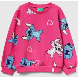 United Colors of Benetton Benetton, Lilo & Stitch ©disney Pattern Sweatshirt, Fuchsia, Kids United Colors of Benetton Benetton, Lilo & Stitch ©disney Pattern Sweatshirt, Fuchsia, Kids
