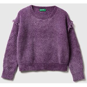 United Colors of Benetton Benetton, Chenille Sweater With Fringe, Kids United Colors of Benetton Benetton, Chenille Sweater With Fringe, Kids