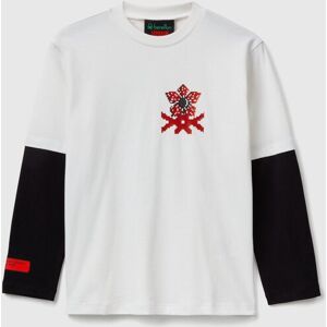 United Colors of Benetton Benetton, T-shirt With Stranger Things Print, Creamy White, Kids United Colors of Benetton Benetton, T-shirt With Stranger Things Print, Creamy White, Kids