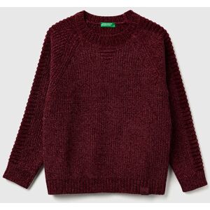 United Colors of Benetton Benetton, Chenille Crew Neck Sweater, Burgundy, Kids United Colors of Benetton Benetton, Chenille Crew Neck Sweater, Burgundy, Kids