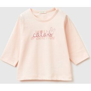 Benetton Kids Organic Cotton Pink Long Sleeve T-shirt - T-shirt Benetton Kids Organic Cotton Pink Long Sleeve T-shirt - T-shirt
