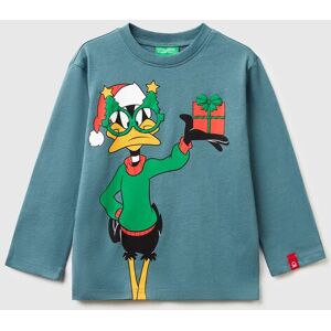 United Colors of Benetton Benetton, Daffy Duck ©looney Tunes Christmas T-shirt, Turquoise, Kids United Colors of Benetton Benetton, Daffy Duck ©looney Tunes Christmas T-shirt, Turquoise, Kids