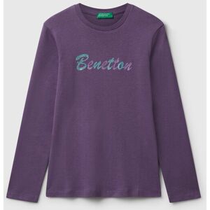 United Colors of Benetton Benetton, T-shirt With Glitter Print, Kids United Colors of Benetton Benetton, T-shirt With Glitter Print, Kids
