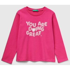 United Colors of Benetton Benetton, Regular Fit T-shirt With Print, Fuchsia, Kids United Colors of Benetton Benetton, Regular Fit T-shirt With Print, Fuchsia, Kids