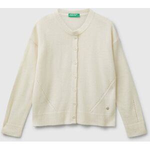 United Colors of Benetton Benetton, Cardigan In Viscose Blend, Creamy White, Kids United Colors of Benetton Benetton, Cardigan In Viscose Blend, Creamy White, Kids