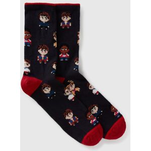 United Colors of Benetton Benetton, Socks With Stranger Things Graphics, Black, Kids United Colors of Benetton Benetton, Socks With Stranger Things Graphics, Black, Kids