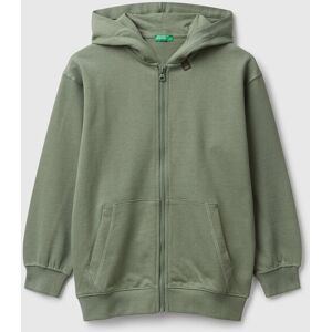 United Colors of Benetton Benetton, Oversized Zip-up Sweatshirt, Military Green, Kids United Colors of Benetton Benetton, Oversized Zip-up Sweatshirt, Military Green, Kids