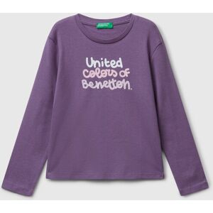 United Colors of Benetton Benetton, T-shirt With Glittery Logo In Cotton, Kids United Colors of Benetton Benetton, T-shirt With Glittery Logo In Cotton, Kids