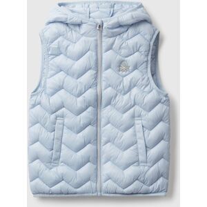 Benetton Gilet Light Blue Hooded - Padded Vest Benetton Gilet Light Blue Hooded - Padded Vest