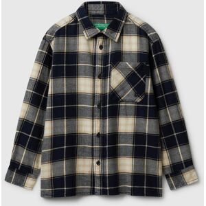United Colors of Benetton Benetton, Plaid Shirt In 100% Cotton, Blue, Kids United Colors of Benetton Benetton, Plaid Shirt In 100% Cotton, Blue, Kids