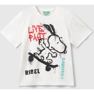 United Colors of Benetton Benetton, Regular Fit T-shirt With ©peanuts Print, Creamy White, Kids United Colors of Benetton Benetton, Regular Fit T-shirt With ©peanuts Print, Creamy White, Kids