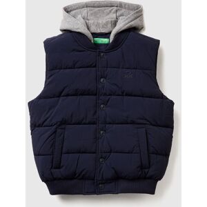 United Colors of Benetton Benetton, Padded Vest With Removable Hood, Dark Blue, Kids United Colors of Benetton Benetton, Padded Vest With Removable Hood, Dark Blue, Kids