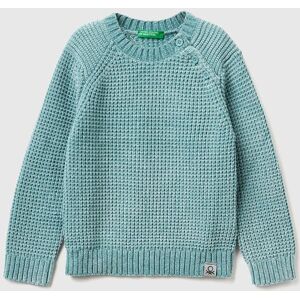 United Colors of Benetton Benetton, Chenille Crew Neck Sweater, Sky Blue, Kids United Colors of Benetton Benetton, Chenille Crew Neck Sweater, Sky Blue, Kids