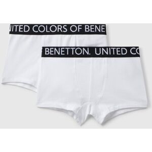 United Colors of Benetton Benetton, Two Boxers With Logoed Elastic, White, Kids United Colors of Benetton Benetton, Two Boxers With Logoed Elastic, White, Kids