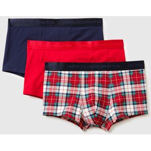 United Colors of Benetton Benetton, Three Christmas Boxers In Stretch Cotton, Multi-color, Men United Colors of Benetton Benetton, Three Christmas Boxers In Stretch Cotton, Multi-color, Men