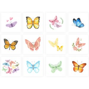 Party Perfecto 12 Butterfly Temporary Tattoos Party Perfecto 12 Butterfly Temporary Tattoos