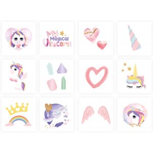Party Perfecto 12 Unicorn Temporary Tattoos Party Perfecto 12 Unicorn Temporary Tattoos
