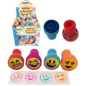 Party Perfecto 6 Emoji Face Ink Stamps Party Perfecto 6 Emoji Face Ink Stamps