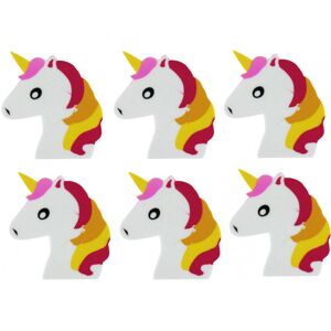 Party Perfecto 6 Unicorn Erasers for Fun & Practical Use Party Perfecto 6 Unicorn Erasers for Fun & Practical Use