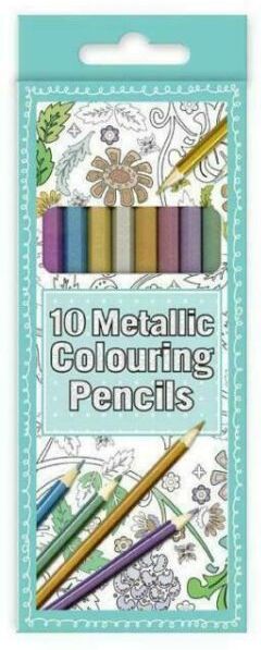 MantraRaj Infotech LTD. 10 Metallic Colouring Pencils - Visit Anker Store
