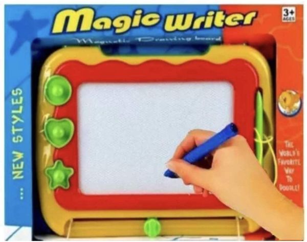 MantraRaj Infotech LTD. Magic Writer Creative Magnetic Drawing Board 3 Stamps Shapes and a Pen to Create Fantastic Pictures