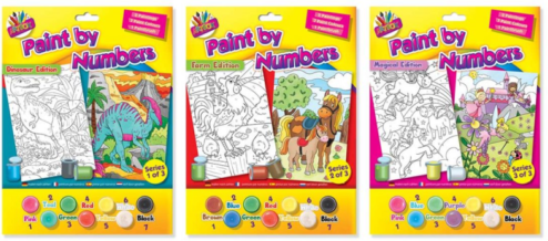 MantraRaj Infotech LTD. Set of 3 Artbox Paint by Numbers Kids Painting Kit Fun Crafts Art Create