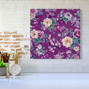 WRT Ltd Purple Textured Flowers Canvas - Medium 16" x 16" WRT Ltd Purple Textured Flowers Canvas - Medium 16" x 16"