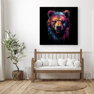 WRT Ltd Splashart Bear Face Canvas - Medium 16" x 16" WRT Ltd Splashart Bear Face Canvas - Medium 16" x 16"