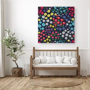 WRT Ltd Multicoloured Flower Pattern Canvas - Medium 16" x 16" WRT Ltd Multicoloured Flower Pattern Canvas - Medium 16" x 16"