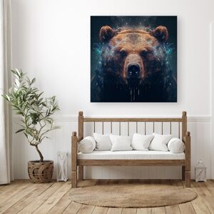 WRT Ltd Brown Bear Face Splashart Canvas - Medium 16" x 16" WRT Ltd Brown Bear Face Splashart Canvas - Medium 16" x 16"